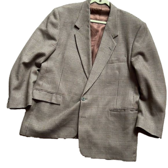 ⚡️ BOYES & Herds Tan & Olive Wool  Check Blazer p2p 25” - Picture 1 of 4
